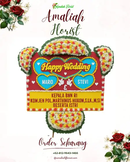 Papan Bunga Pernikahan Bantarsoka